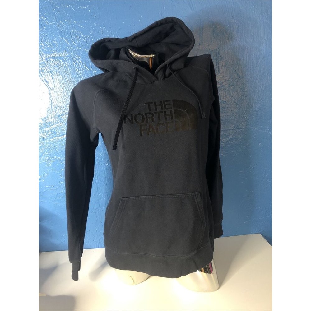 The North Face Women Sz M Jacket Hooded Hoodie Sweatshirt Blue Navy